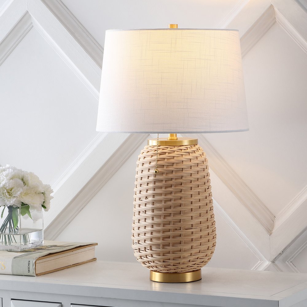 25" Gold Urn Table Lamp LED With Empire Shade