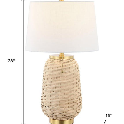 25" Gold Urn Table Lamp With Empire Shade HomeRoots
