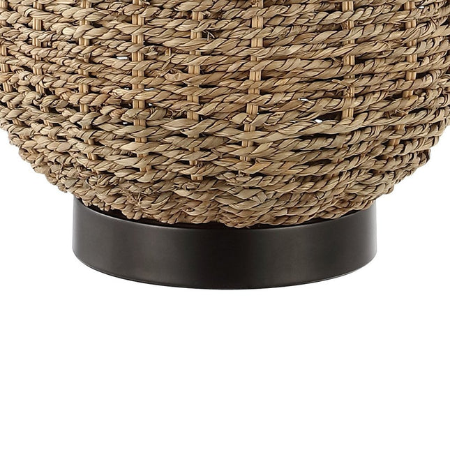 25" Antiqued Bronze Urn Table Lamp With Empire Shade