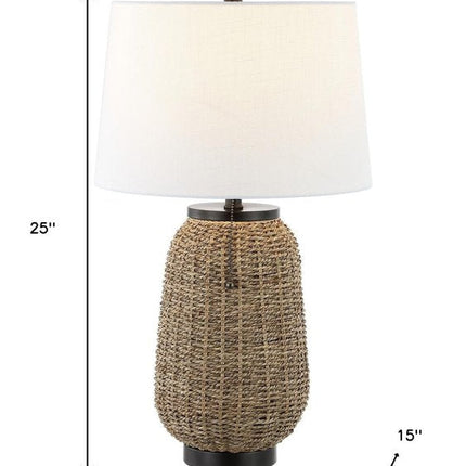 25" Antiqued Bronze Urn Table Lamp With Empire Shade HomeRoots