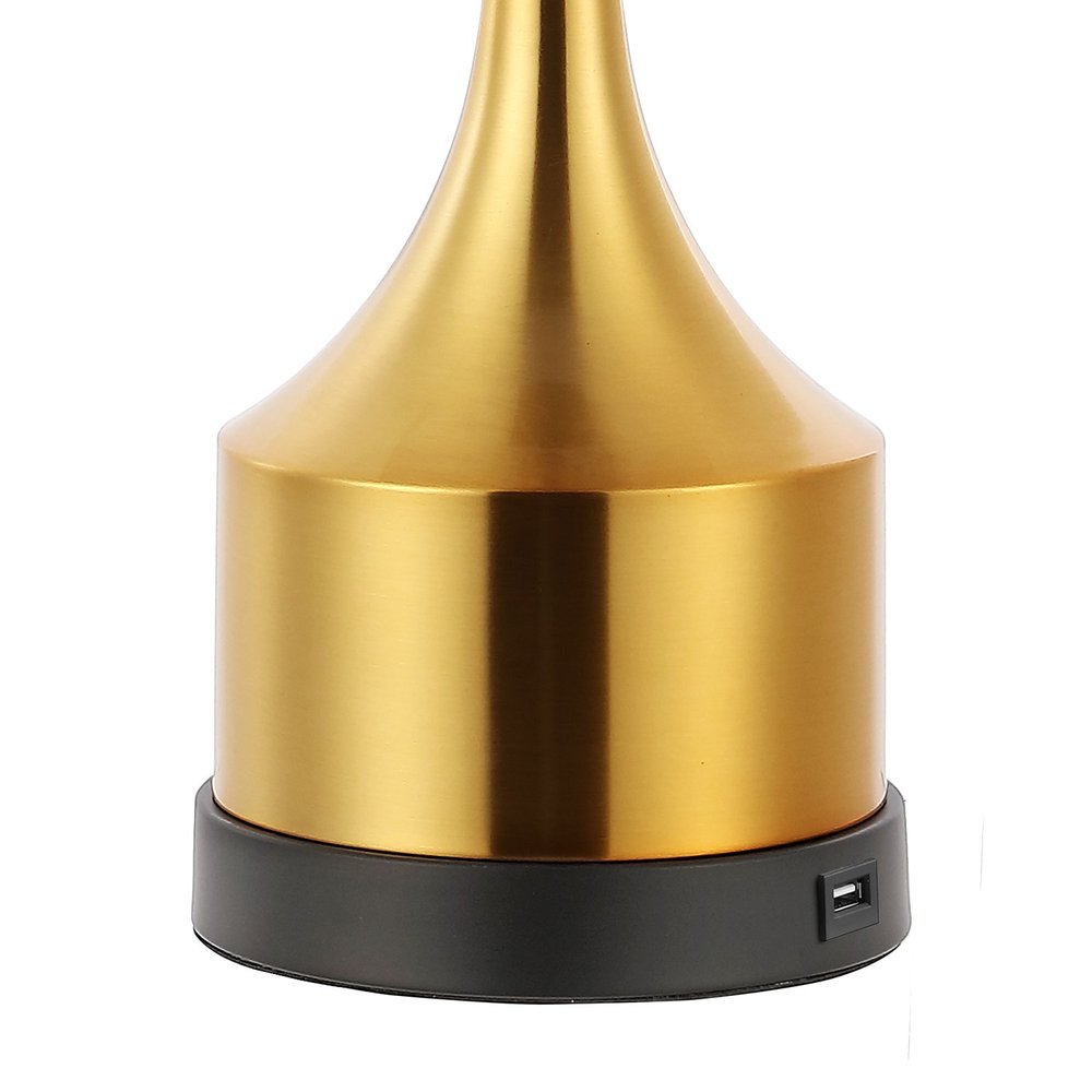 Set of Two 26" Black Novelty Table Lamps LED With Empire Shades