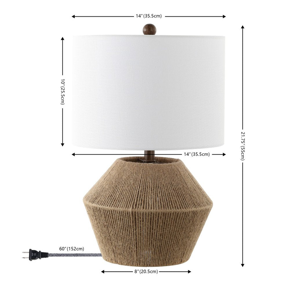 22" Clear Novelty Table Lamp LED With Drum Shade