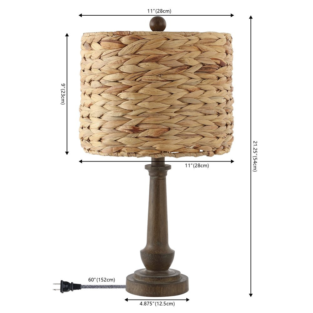 Set of Two 21" Clear Novelty Table Lamps LED With Drum Shades