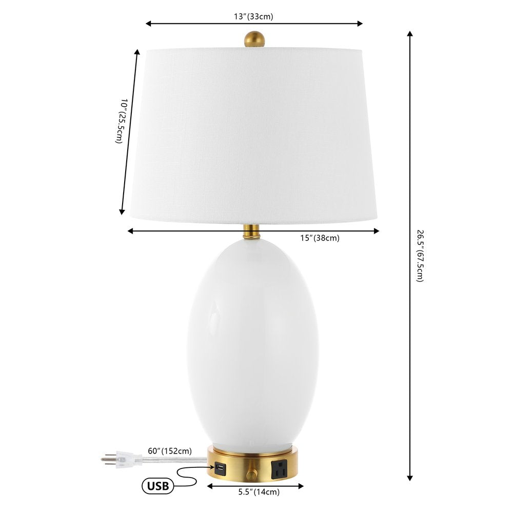 27" Gold Novelty Table Lamp LED With Empire Shade