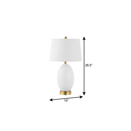 27" Gold Novelty Table Lamp With Empire Shade HomeRoots
