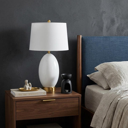 27" Gold Novelty Table Lamp With Empire Shade HomeRoots