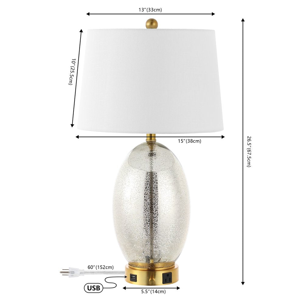 27" Gold Novelty Table Lamp LED With Empire Shade