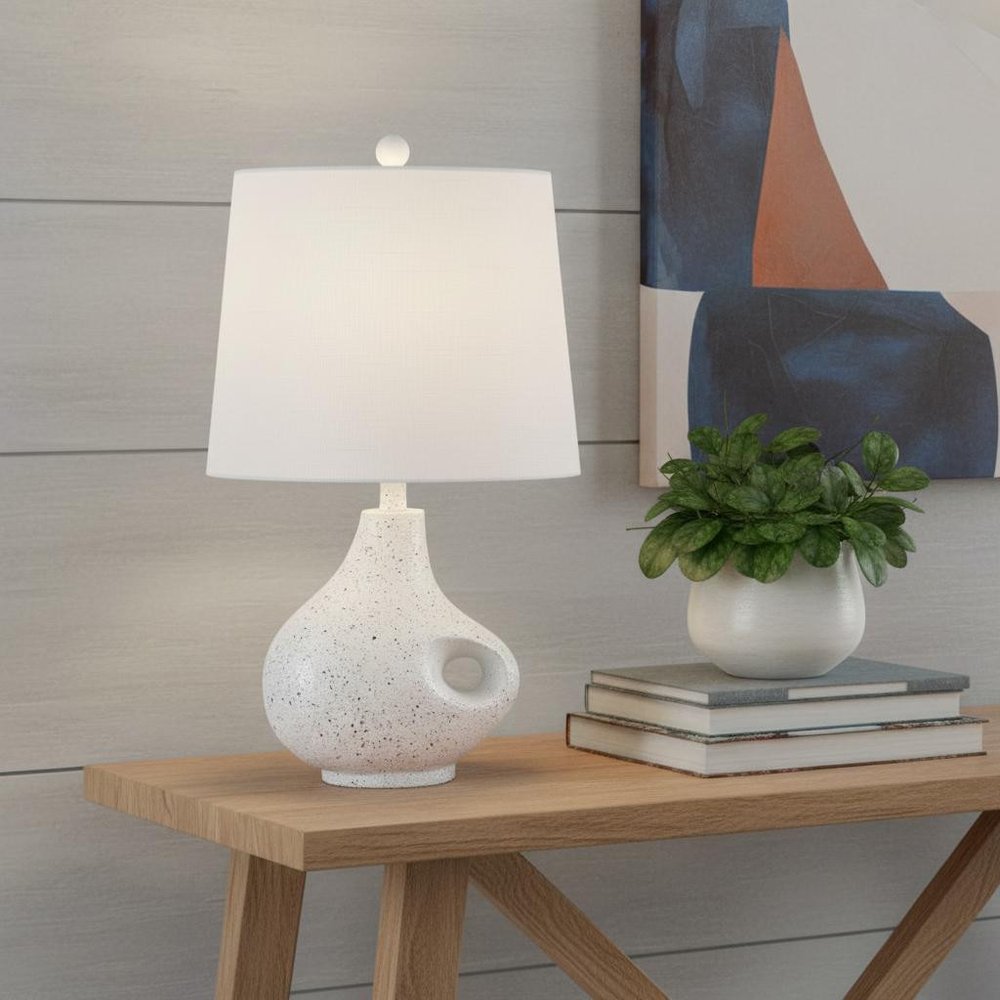 24" Clear Gourd Table Lamp LED With Novelty Shade