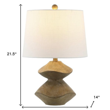 22" Golden Brown Novelty Table Lamp With Empire Shade HomeRoots