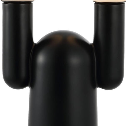 19" Black Two Light Novelty Globe Lamp HomeRoots