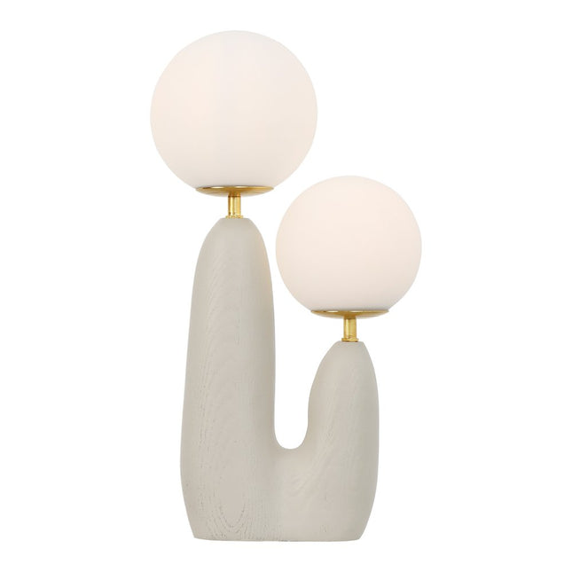 18" Light Gray Globe Globe Lamp HomeRoots