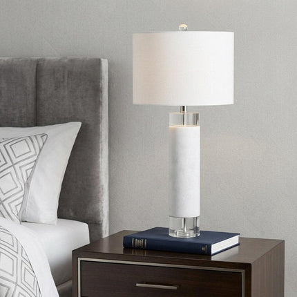 32" Clear Novelty Table Lamp With Drum Shade HomeRoots
