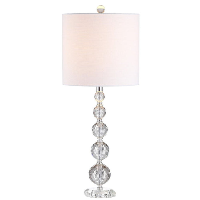 Set of Two 27" Clear Table Lamps With Drum Shades HomeRoots