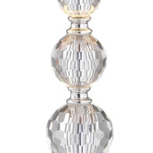 Set of Two 27" Clear Table Lamps With Drum Shades HomeRoots