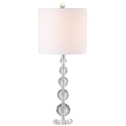 Set of Two 27" Clear Table Lamps With Drum Shades HomeRoots