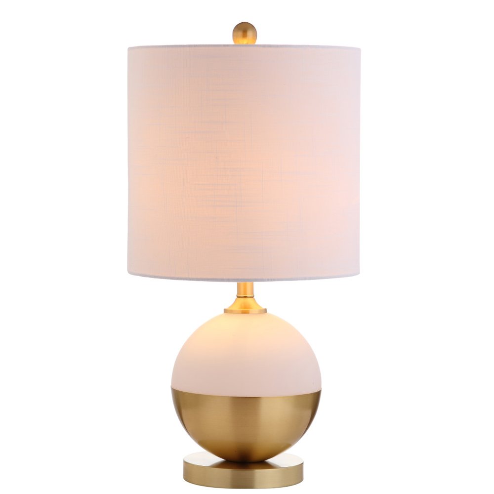 24" Gold Novelty Table Lamp LED With Drum Shade
