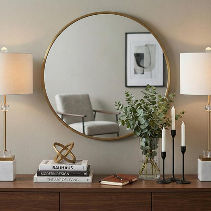 Set of Two 30" White Table Lamps With Drum Shades HomeRoots