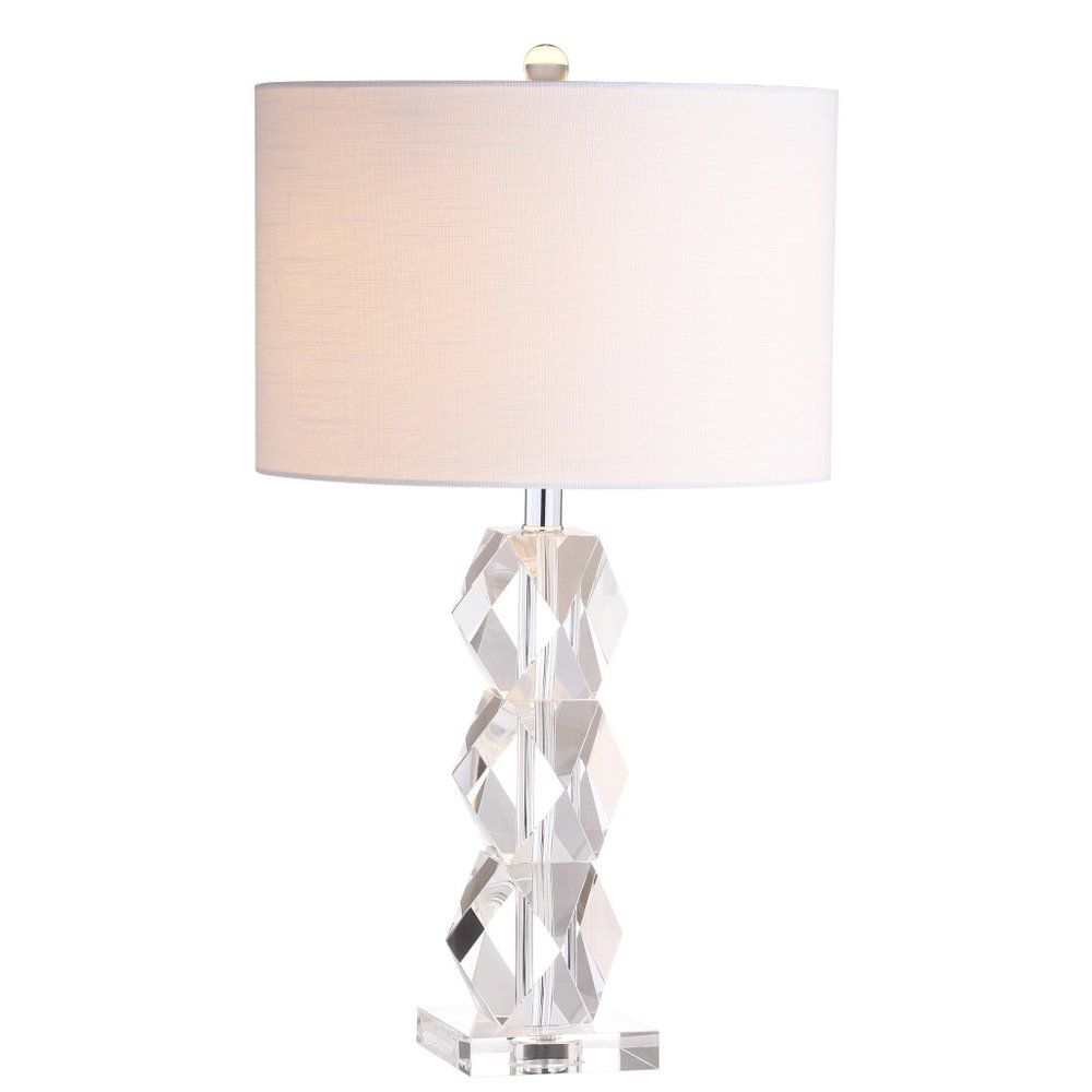 26" Clear Novelty Table Lamp LED With Drum Shade