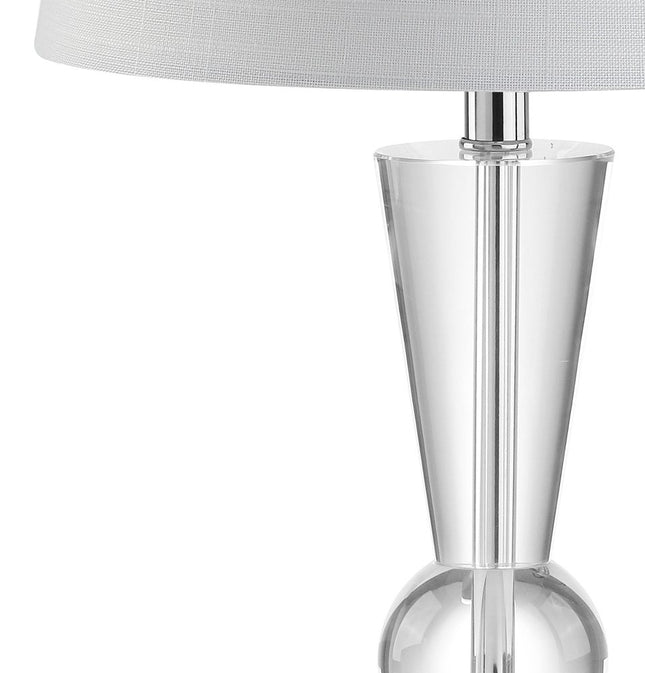 22" Clear Urn Table Lamp With Empire Shade