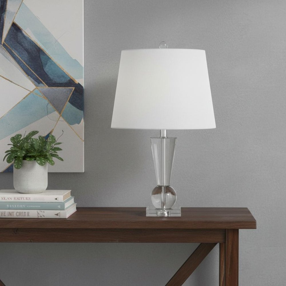 22" Clear Novelty Table Lamp LED With Empire Shade