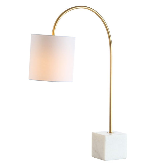 25" White Novelty Table Lamp With Drum Shade HomeRoots