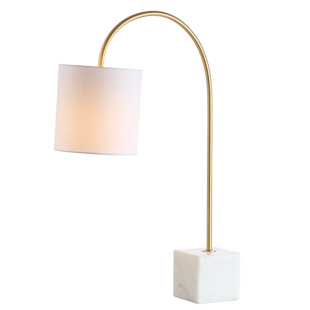 25" White Novelty Table Lamp LED With Drum Shade