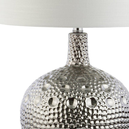 27" Clear Novelty Bedside Lamp With Drum Shade