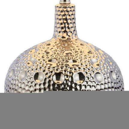 27" Clear Novelty Bedside Lamp With Drum Shade HomeRoots