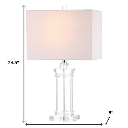 25" Clear Novelty Table Lamp With Shade HomeRoots