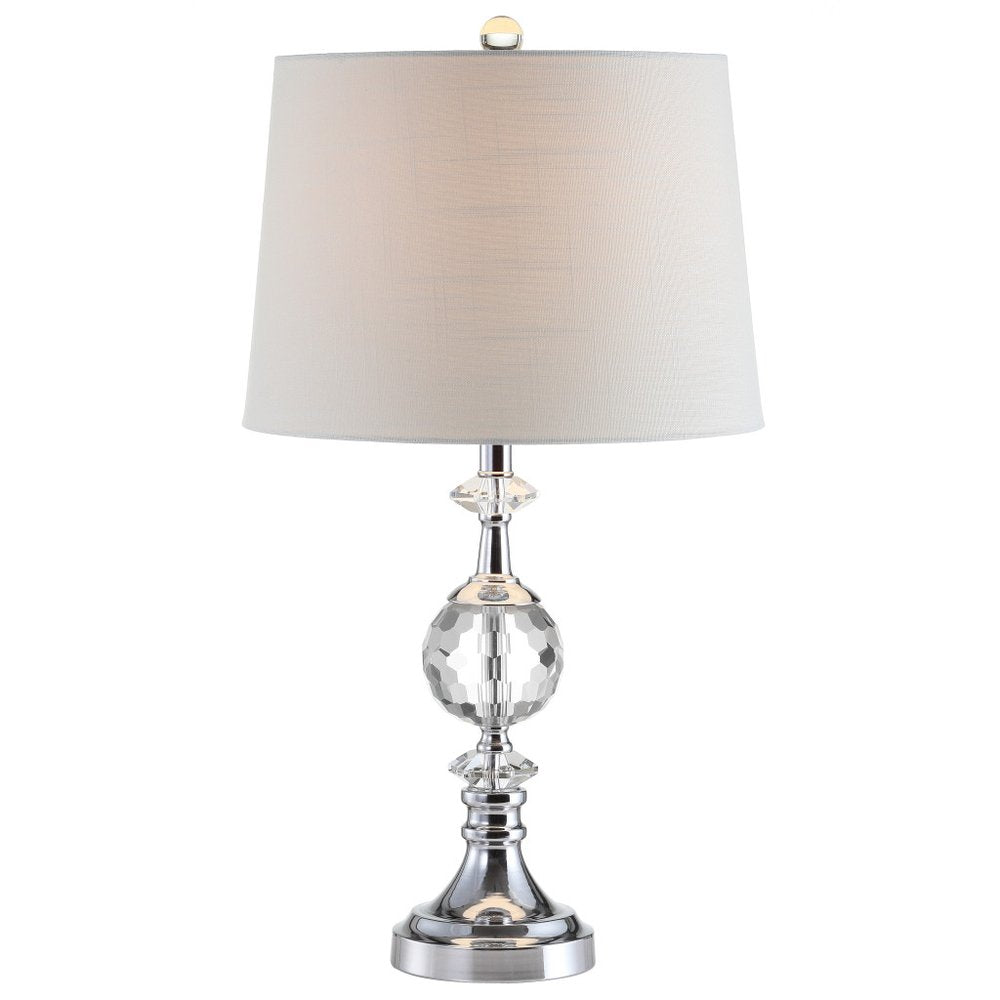 26" Silver Novelty Table Lamp LED With Drum Shade