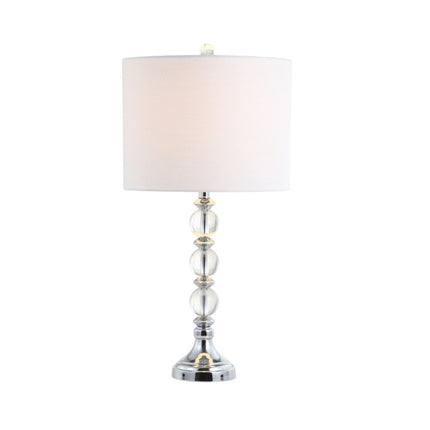 Set of Two 26" Silver Table Lamps With Drum Shades HomeRoots