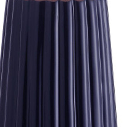 29" Navy Blue And Gold Table Lamp With Drum Shade HomeRoots
