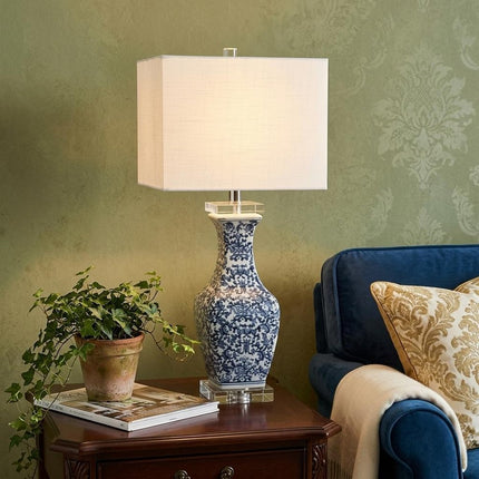 28" Clear Novelty Table Lamp With Square Shade HomeRoots