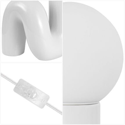 18" White Novelty Globe Lamp HomeRoots