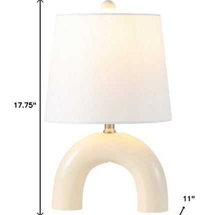 Set of Two 18" Clear Novelty Table Lamps With Empire Shades HomeRoots