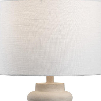 26" Clear Round Table Lamp With Drum Shade HomeRoots