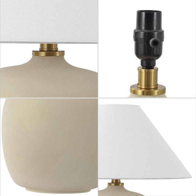 Set of Two 18" Clear Novelty Table Lamps With Empire Shades HomeRoots