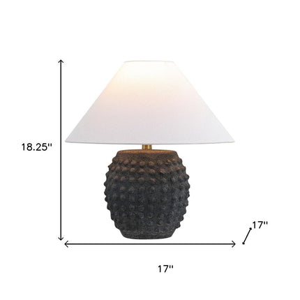 Set of Two 18" Clear Novelty Table Lamps With Empire Shades HomeRoots