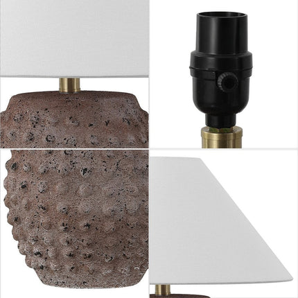 Set of Two 18" Clear Novelty Table Lamps With Empire Shades HomeRoots