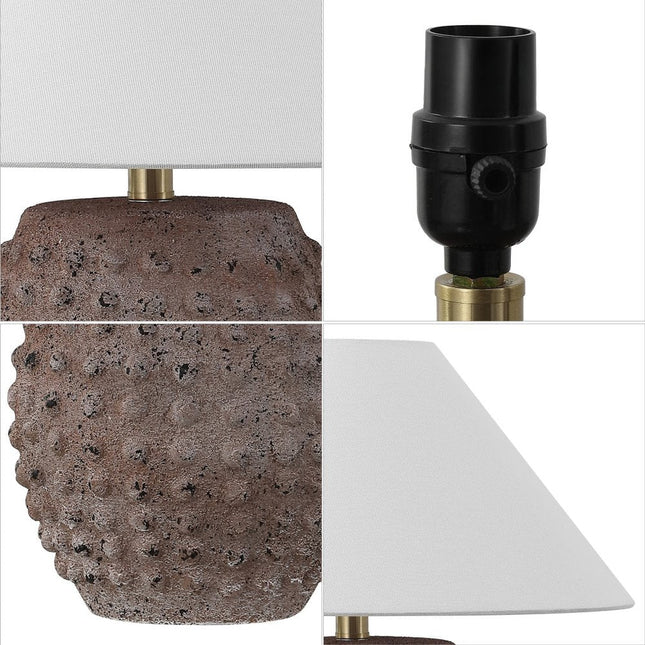 Set of Two 18" Clear Novelty Table Lamps With Empire Shades HomeRoots
