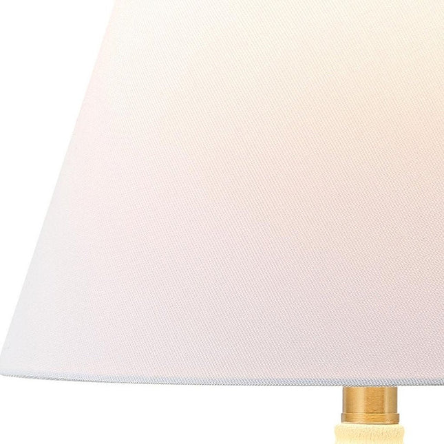 Set of Two 18" Clear Novelty Table Lamps With Cone Shades HomeRoots