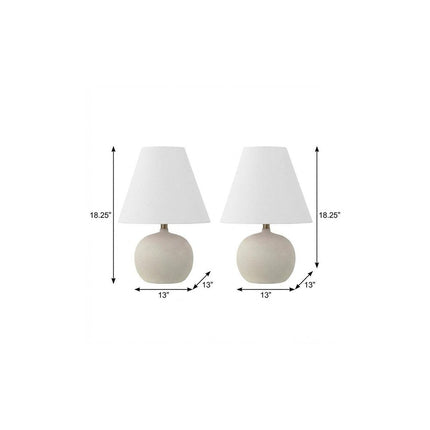 Set of Two 18" Clear Novelty Table Lamps With Cone Shades HomeRoots