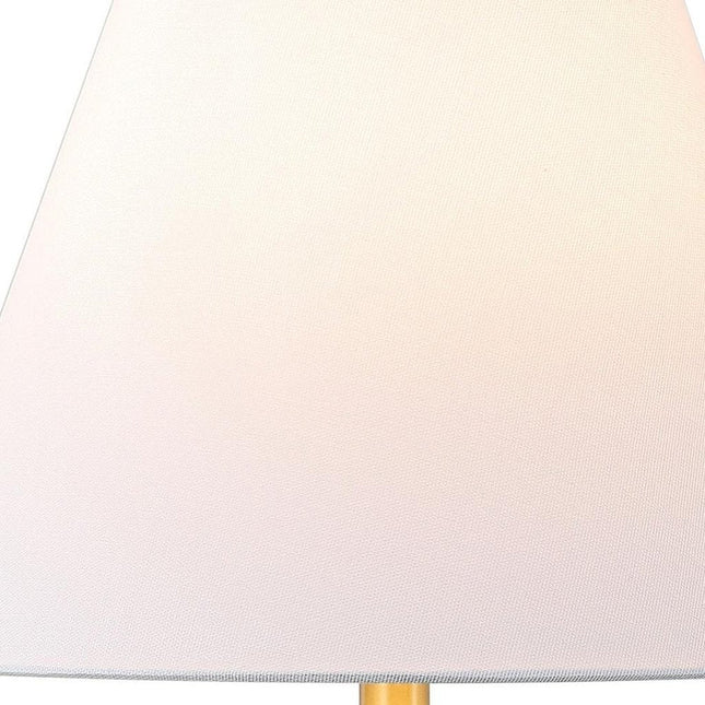 Set of Two 25" Cream Table Lamps With Cone Shades HomeRoots