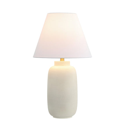 Set of Two 25" Cream Table Lamps With Cone Shades HomeRoots