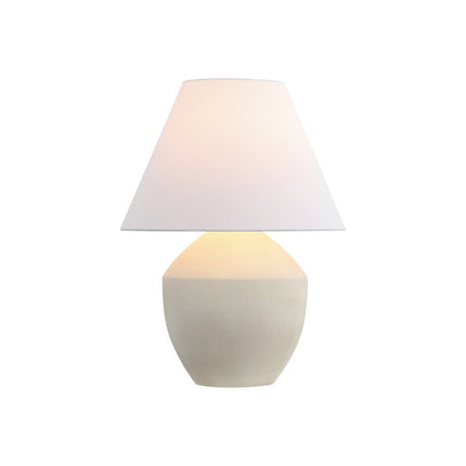 Set of Two 21" Cream Urn Bedside Lamps With Empire Shades HomeRoots