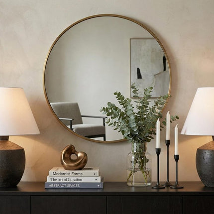 Set of Two 18" Black Urn Table Lamps With Empire Shades