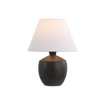 Set of Two 18" Black Urn Table Lamps With Empire Shades HomeRoots