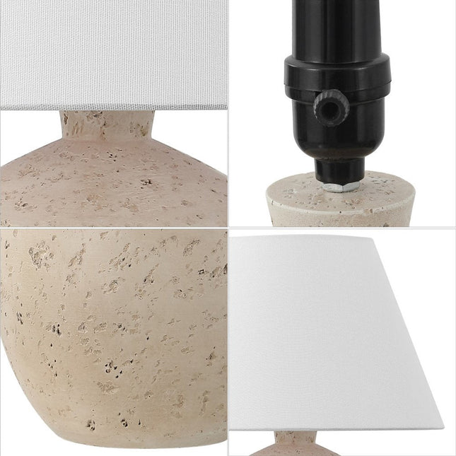 Set of Two 18" Clear Novelty Table Lamps With Empire Shades HomeRoots