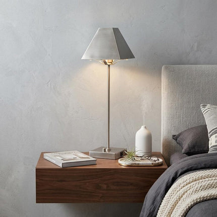 25" Nickel Table Lamp With Novelty Shade HomeRoots