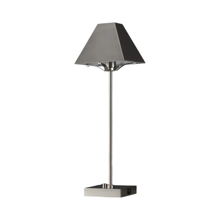 25" Nickel Table Lamp With Novelty Shade HomeRoots